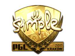 Sticker | s1mple (Gold) | Krakow 2017 image