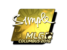 Sticker | s1mple (Gold) | MLG Columbus 2016 image