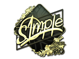 Sticker | s1mple (Gold) | Rio 2022 image