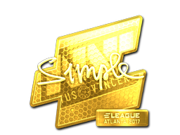 Sticker | s1mple (Gold) | Atlanta 2017 image