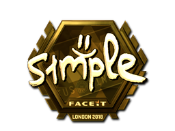 Sticker | s1mple (Gold) | London 2018 image
