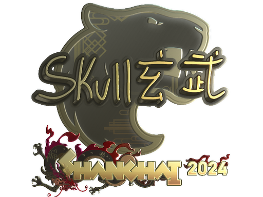 Sticker | skullz (Gold) | Shanghai 2024 image