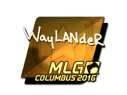 Sticker | wayLander (Gold) | MLG Columbus 2016 image