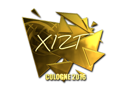 Sticker | Xizt (Gold) | Cologne 2016 image