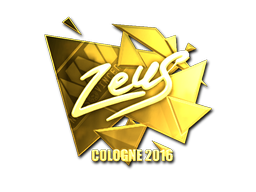 Sticker | Zeus (Gold) | Cologne 2016 image