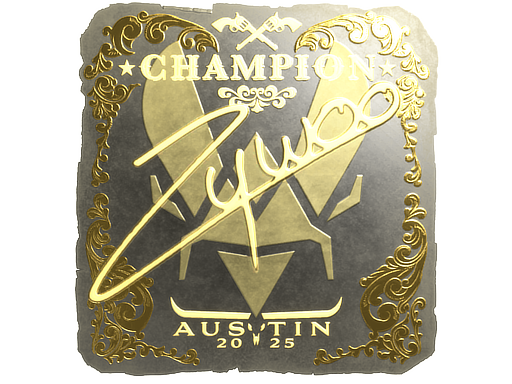 Sticker | ZywOo (Gold, Champion) | Austin 2025 image