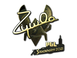 Sticker | ZywOo (Gold) | Stockholm 2021 image