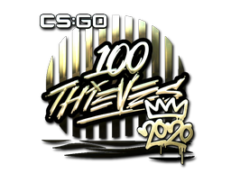 Sticker | 100 Thieves (Gold) | 2020 RMR image