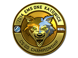 Sticker | Gold ESL Wolf (Foil) | Katowice 2014 image